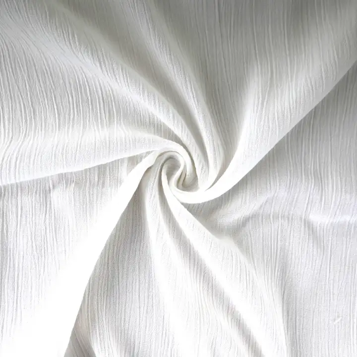 India Fabric for Shirt Rayon Crepe Natural Woven Fabric Viscose White color buy from India wholesaler bulk order at wholesale price free worldwide shipping Alibaba