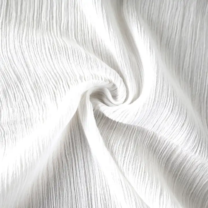 India Fabric for Shirt Cotton Crepe Natural Woven Fabric Cotton White color buy from India wholesaler bulk order at wholesale price free worldwide shipping Alibaba