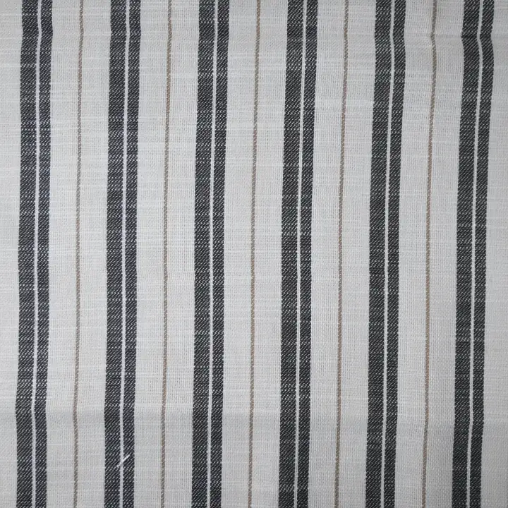 India Fabric for Shirt Cotton Twill Natural Woven Fabric Cotton Brown/White Stripe color buy from India wholesaler bulk order at wholesale price free worldwide shipping Alibaba