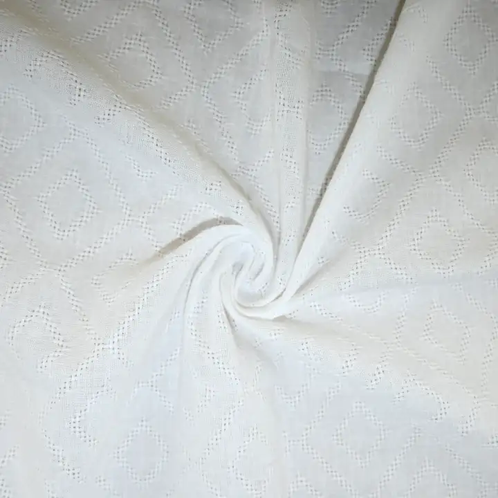 India Fabric for Shirt Cotton YD Jacquard Natural Woven Fabric Cotton White color buy from India wholesaler bulk order at wholesale price free worldwide shipping Alibaba