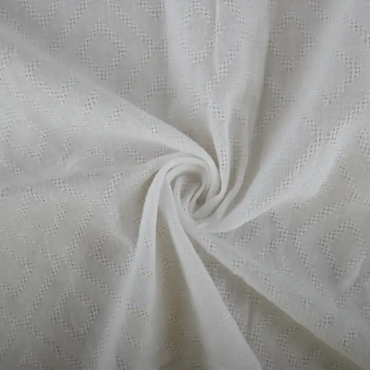 India Fabric for Shirt Cotton YD Jacquard Natural Woven Fabric Cotton White color buy from India wholesaler bulk order at wholesale price free worldwide shipping Alibaba