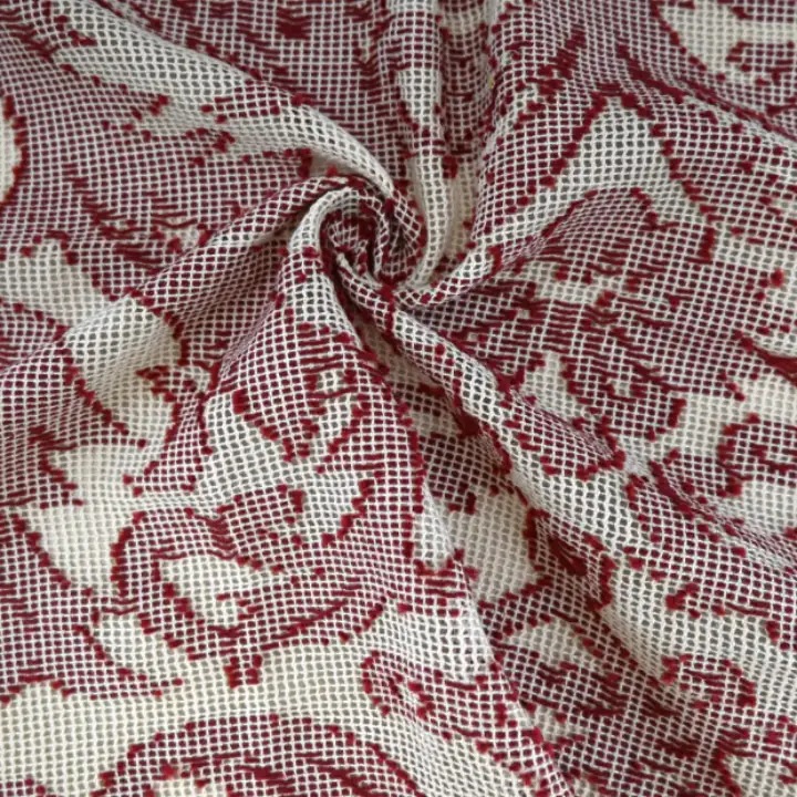 India Fabric for Tank Top Cotton YD Jacquard Natural Woven Fabric Cotton Red color buy from India wholesaler bulk order at wholesale price free worldwide shipping Alibaba