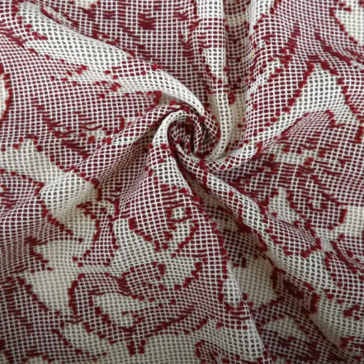 India Fabric for Tank Top Cotton YD Jacquard Natural Woven Fabric Cotton Red color buy from India wholesaler bulk order at wholesale price free worldwide shipping Alibaba