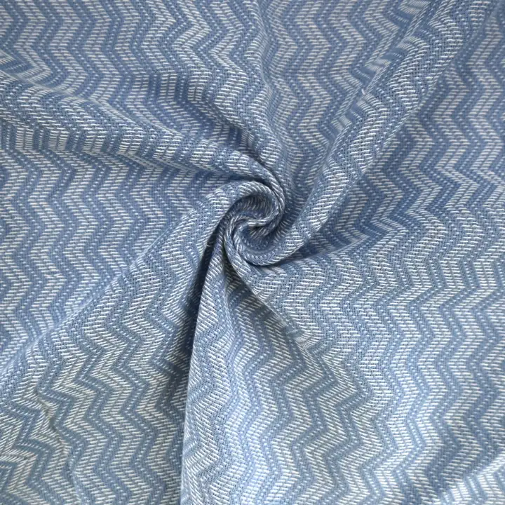 India Fabric for Jackets Cotton YD Jacquard Natural Woven Fabric Cotton Blue color buy from India wholesaler bulk order at wholesale price free worldwide shipping Alibaba