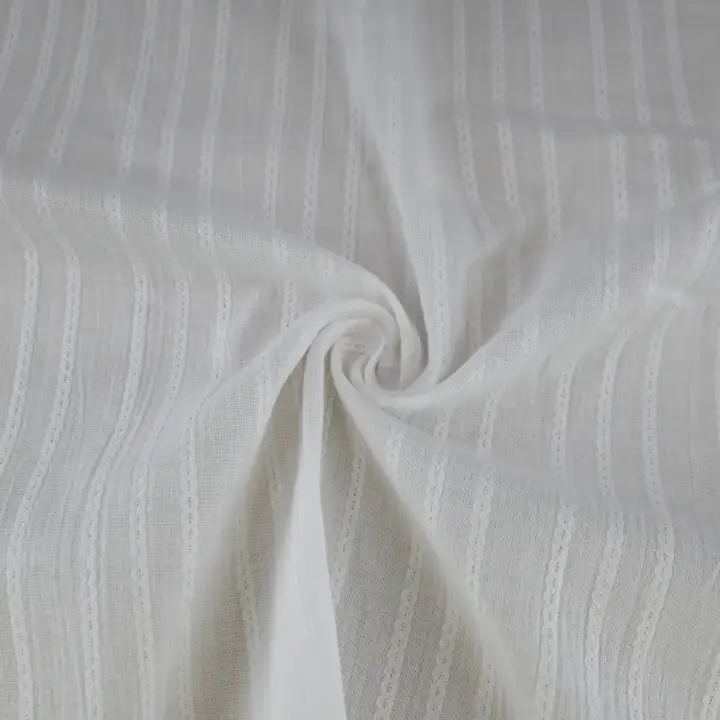 India Fabric for Shirt Cotton Dobby Natural Woven Fabric Cotton Off White color buy from India wholesaler bulk order at wholesale price free worldwide shipping Alibaba