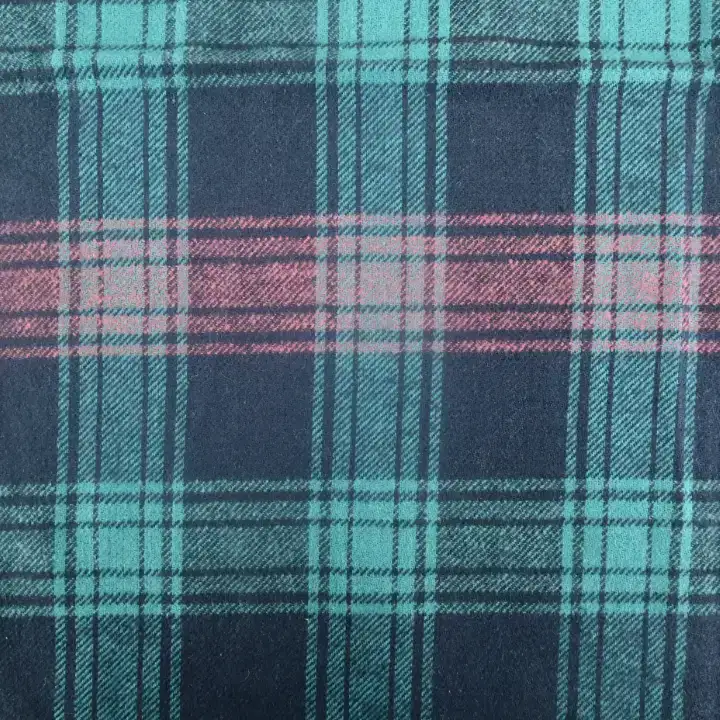 India Fabric for Shirt Cotton YD Flannel Natural Woven Fabric Cotton Blue Check color buy from India wholesaler bulk order at wholesale price free worldwide shipping Alibaba