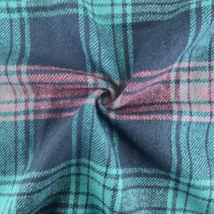 India Fabric for Shirt Cotton YD Flannel Natural Woven Fabric Cotton Blue Check color buy from India wholesaler bulk order at wholesale price free worldwide shipping Alibaba