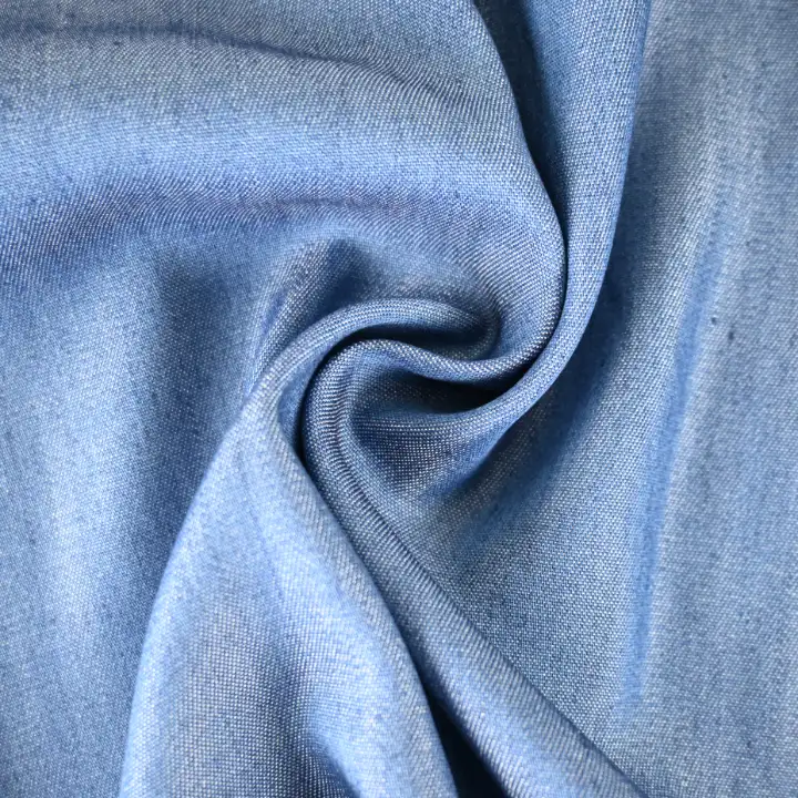 India Fabric for Shirt Tencel/Cotton Denim Denim Lyocell Cotton Indigo color buy from India wholesaler bulk order at wholesale price free worldwide shipping Alibaba