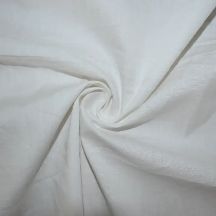 India Fabric for Shirt Cotton Plain Natural Woven Fabric Cotton Off White color buy from India wholesaler bulk order at wholesale price free worldwide shipping Alibaba