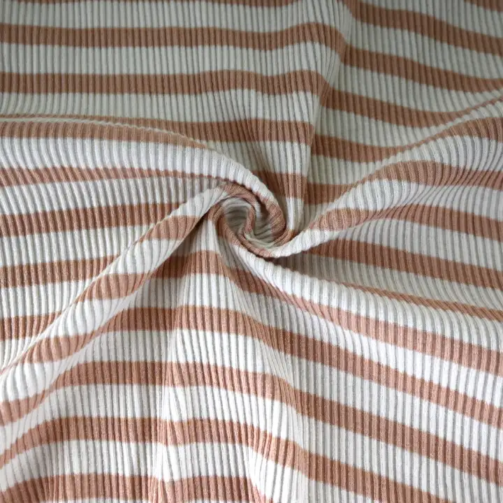 India Fabric for Hoodie Rib Knit Fabric Cotton Peach Stripe color buy from India wholesaler bulk order at wholesale price free worldwide shipping Alibaba