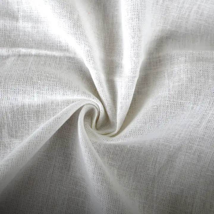 India Fabric for Pajamas Linen/Cotton Plain Natural Woven Fabric Linen Cotton Off White color buy from India wholesaler bulk order at wholesale price free worldwide shipping Alibaba