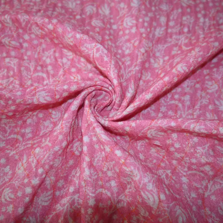 India Fabric for Pajamas Cotton Double Layer Natural Woven Fabric Cotton Flower Printed color buy from India wholesaler bulk order at wholesale price free worldwide shipping Alibaba