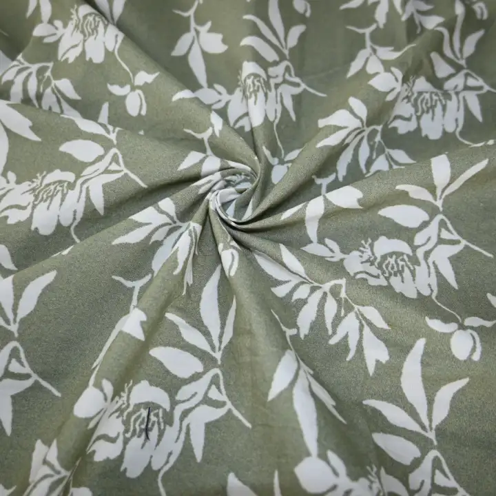 India Fabric for Shirt Cotton Poplin Natural Woven Fabric Cotton Flower Printed color buy from India wholesaler bulk order at wholesale price free worldwide shipping Alibaba