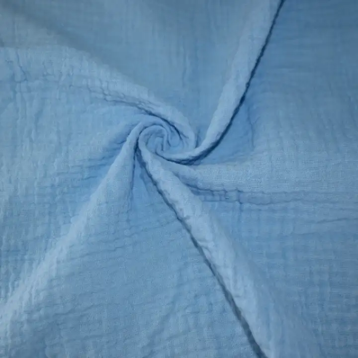 India Fabric for Pajamas Cotton Double Layer Natural Woven Fabric Cotton Blue color buy from India wholesaler bulk order at wholesale price free worldwide shipping Alibaba