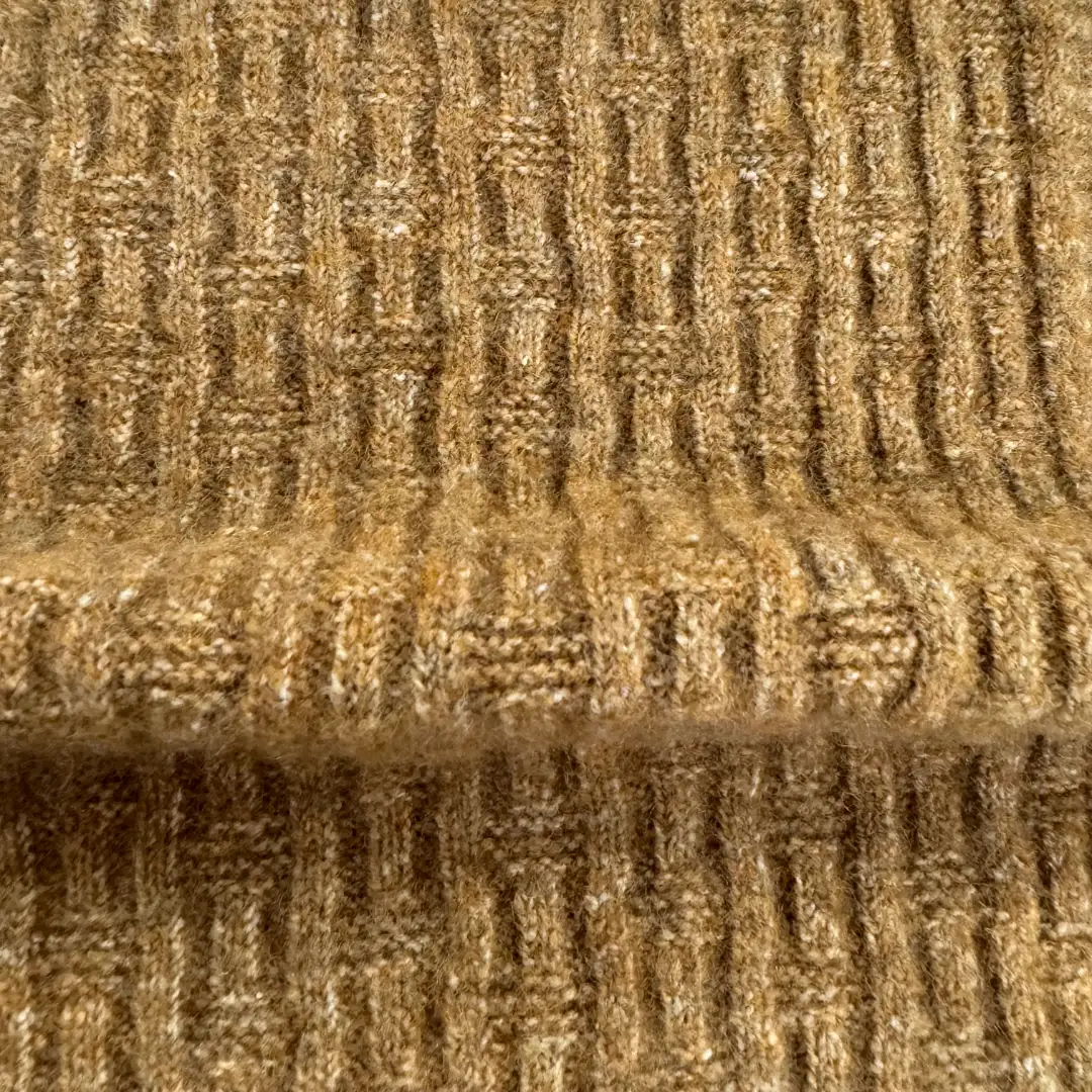 China Yarn for Ladies Vest (Sweater),Men’s Vest (Sweater),Open Cardigan (Sweater),Full-Zipper Cardigan (Sweater),Crew Neck Pullover (Sweater),Crop Top Pullover (Sweater) Mossy Yarn Fancy Yarn Recycled Polyester Acrylic Wool Spandex Brown color buy from China wholesaler bulk order at wholesale price free worldwide shipping Alibaba