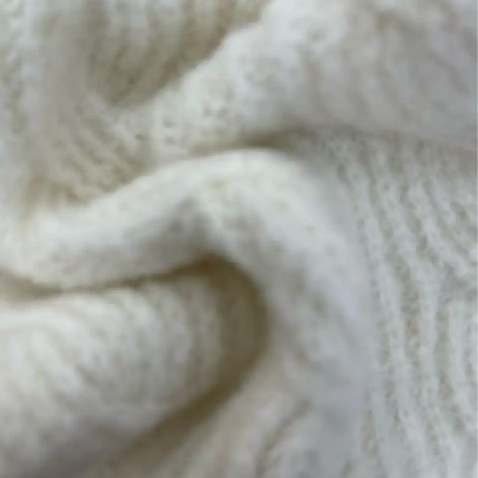 China Yarn for Half-Zipper Cardigan (Sweater),Knitted Jacket (Sweater),Round Neck Pullover (Sweater),Crew Neck Pullover (Sweater) Mossy Yarn Fancy Yarn Wool Acrylic Polyester Elastane white color buy from China wholesaler bulk order at wholesale price free worldwide shipping Alibaba