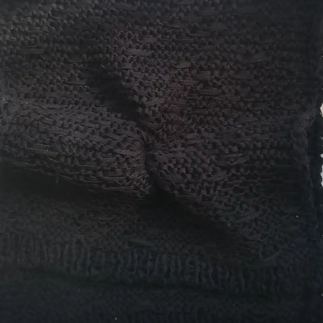 China Yarn for Ladies Vest (Sweater),Open Cardigan (Sweater),Round Neck Pullover (Sweater) Flat Tape Yarn Fancy Yarn Cotton Polyester Black color buy from China wholesaler bulk order at wholesale price free worldwide shipping Alibaba