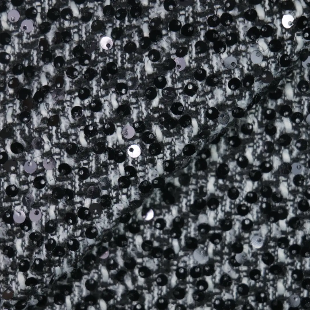 China Fabric for Skirt,Overcoat,Open Cardigan (Sweater) Chanel-Style Fabric Woolen Polyester dark grey color buy from China wholesaler bulk order at wholesale price free worldwide shipping Alibaba