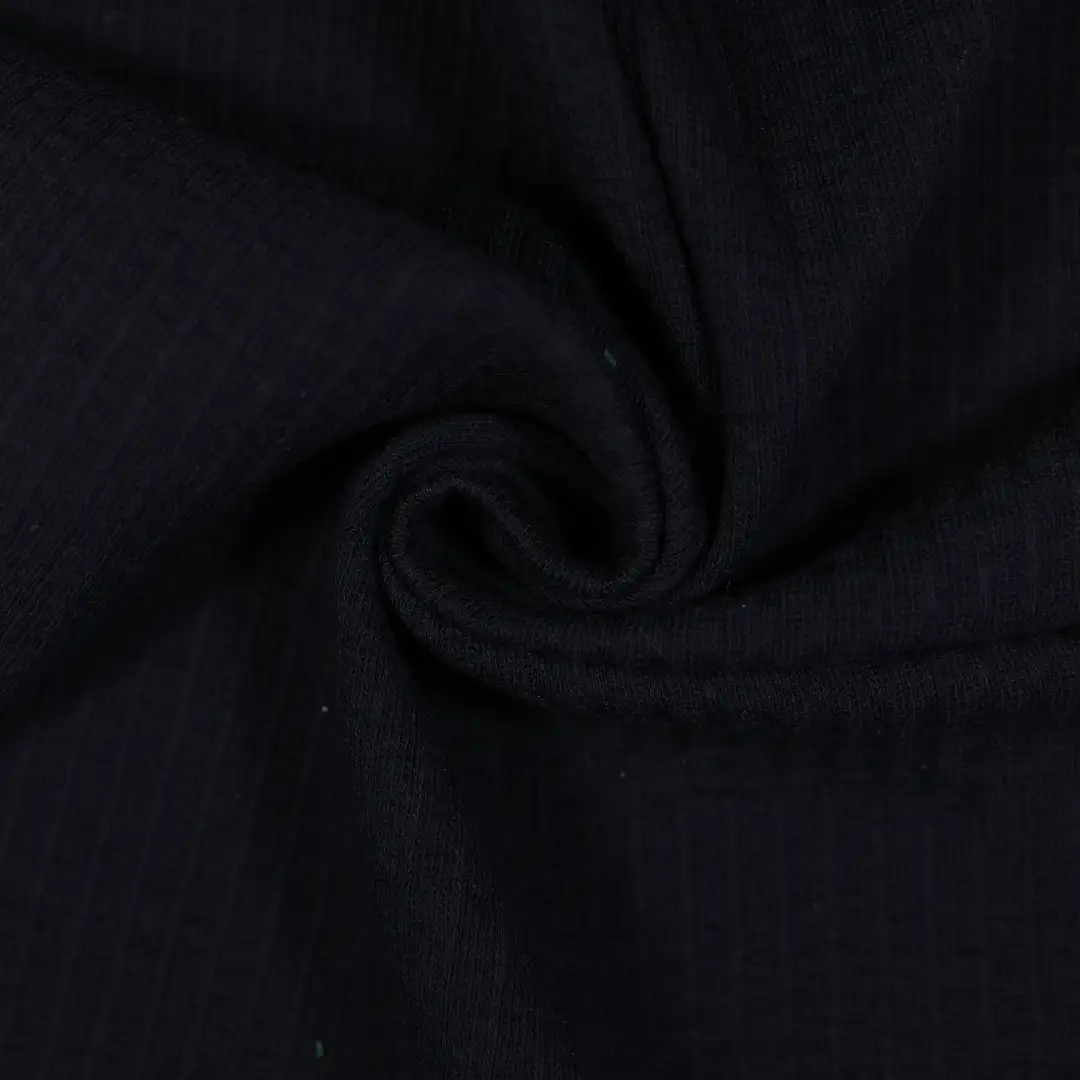 China Fabric for Ladies Vest (Sweater),Open Cardigan (Sweater),Long Sleeve Base Layer Top Jacquard Knit Fabric Cotton Spandex dark blue color buy from China wholesaler bulk order at wholesale price free worldwide shipping Alibaba