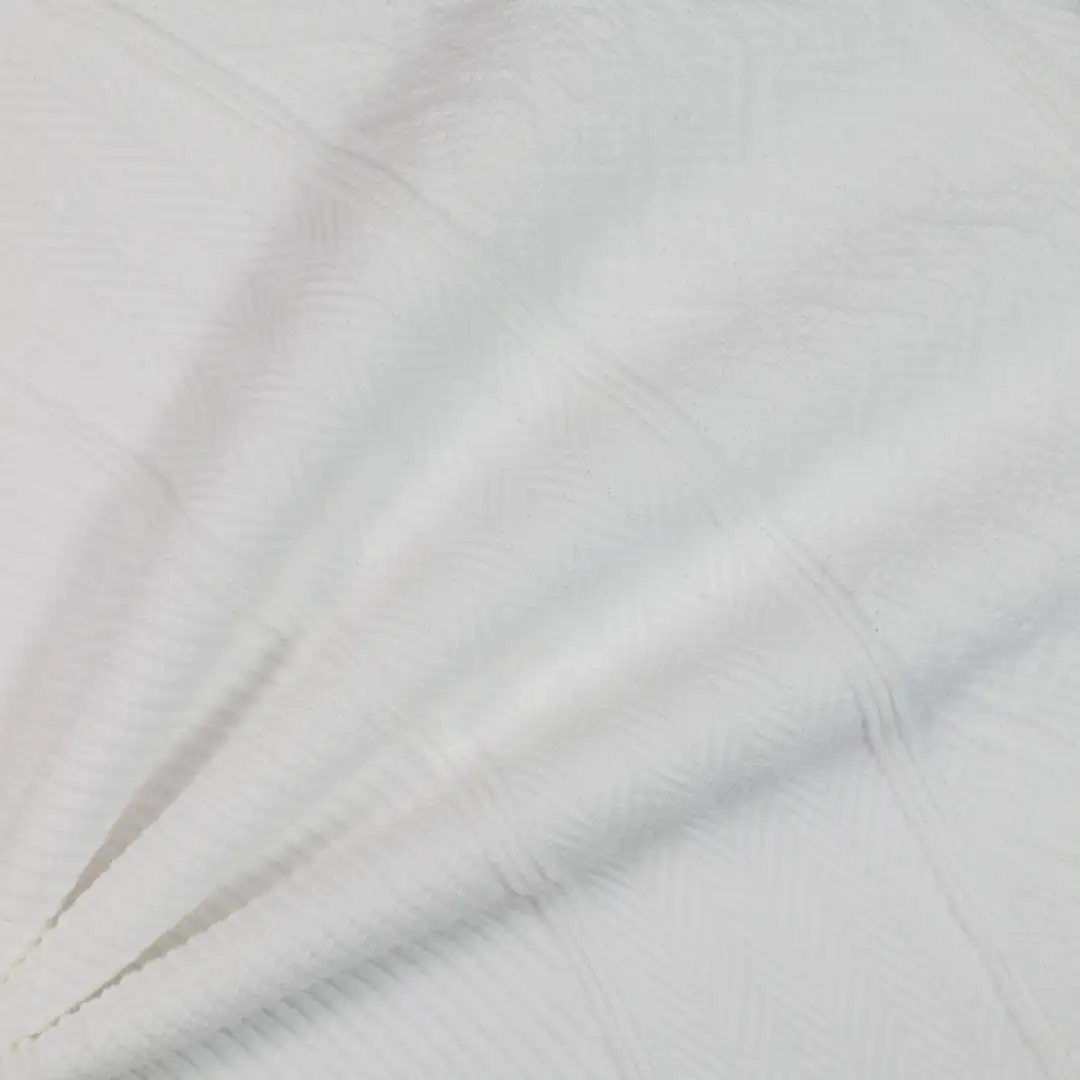 China Fabric for T-Shirt,Skirt Jacquard Knit Fabric Polyester white color buy from China wholesaler bulk order at wholesale price free worldwide shipping Alibaba