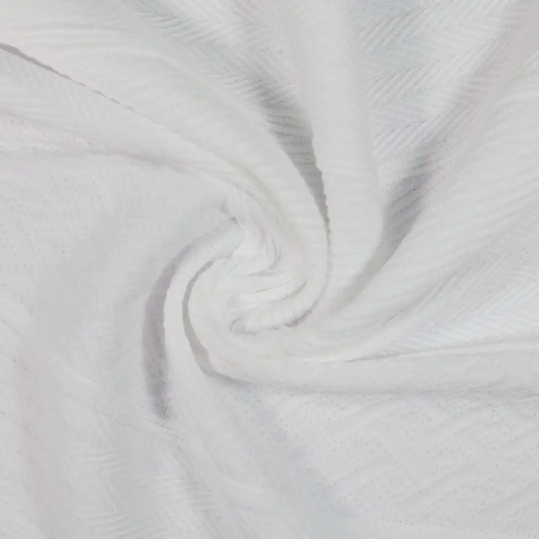 China Fabric for T-Shirt,Skirt Jacquard Knit Fabric Polyester white color buy from China wholesaler bulk order at wholesale price free worldwide shipping Alibaba
