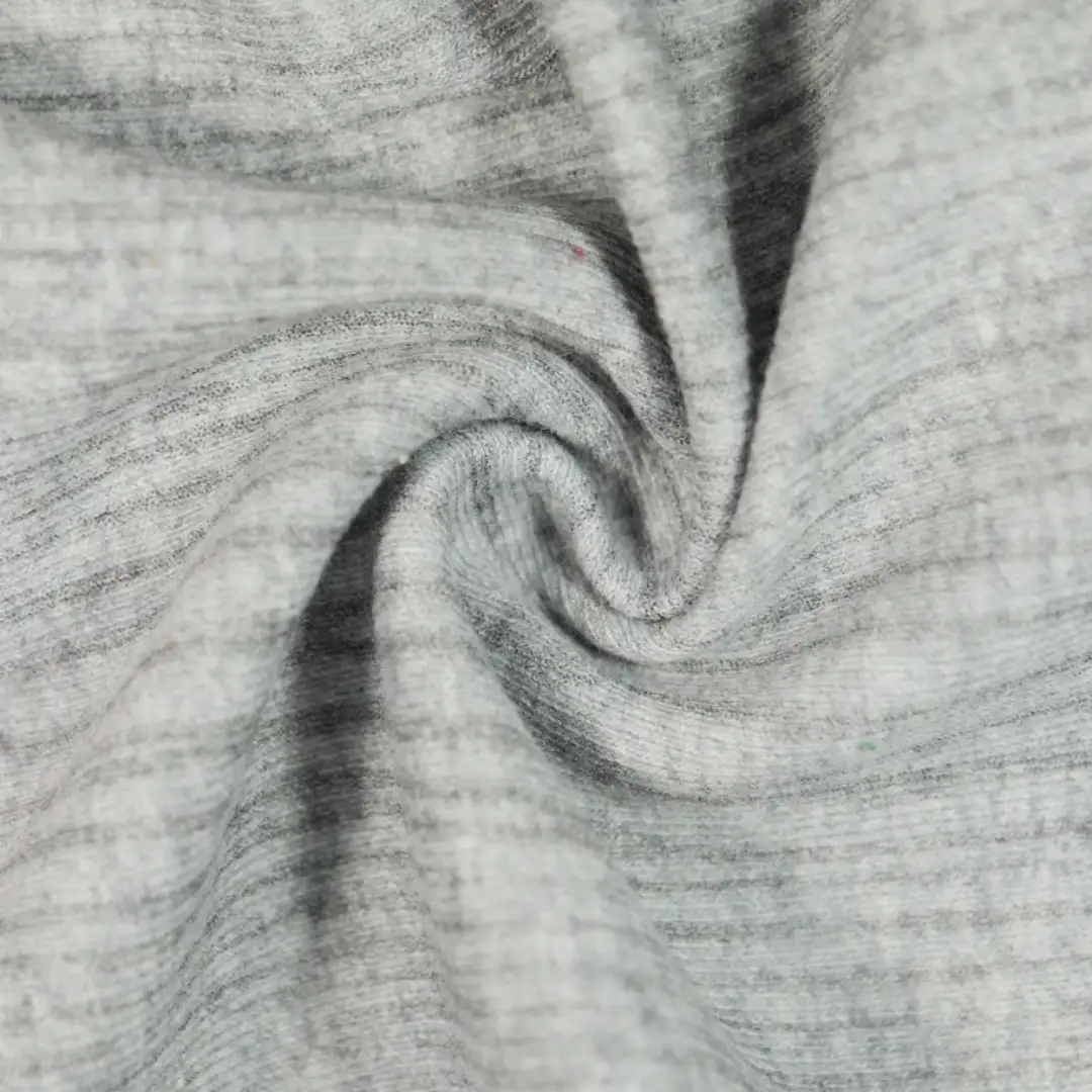 China Fabric for Hoodie,U-Neck Cardigan (Sweater) Single Jersey Knit Fabric Cotton Polyester Spandex grey color buy from China wholesaler bulk order at wholesale price free worldwide shipping Alibaba