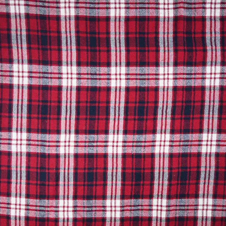 India Fabric for Shirt Cotton Plain Natural Woven Fabric VISCOSE RED / WHITE color buy from India wholesaler bulk order at wholesale price free worldwide shipping Alibaba