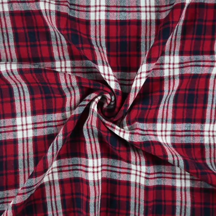 India Fabric for Shirt Cotton Plain Natural Woven Fabric VISCOSE RED / WHITE color buy from India wholesaler bulk order at wholesale price free worldwide shipping Alibaba