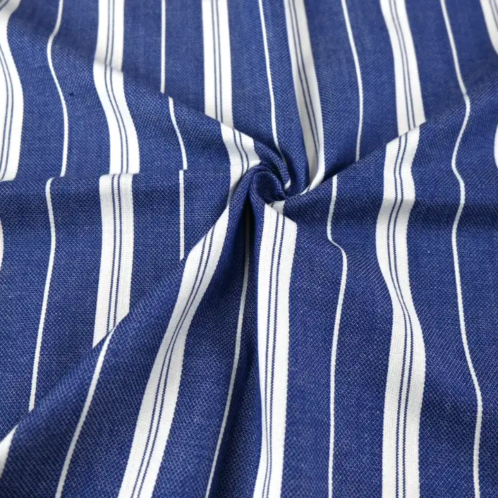 India Fabric for Shirt Cotton Plain Natural Woven Fabric COTTON BLUE / WHITE color buy from India wholesaler bulk order at wholesale price free worldwide shipping Alibaba
