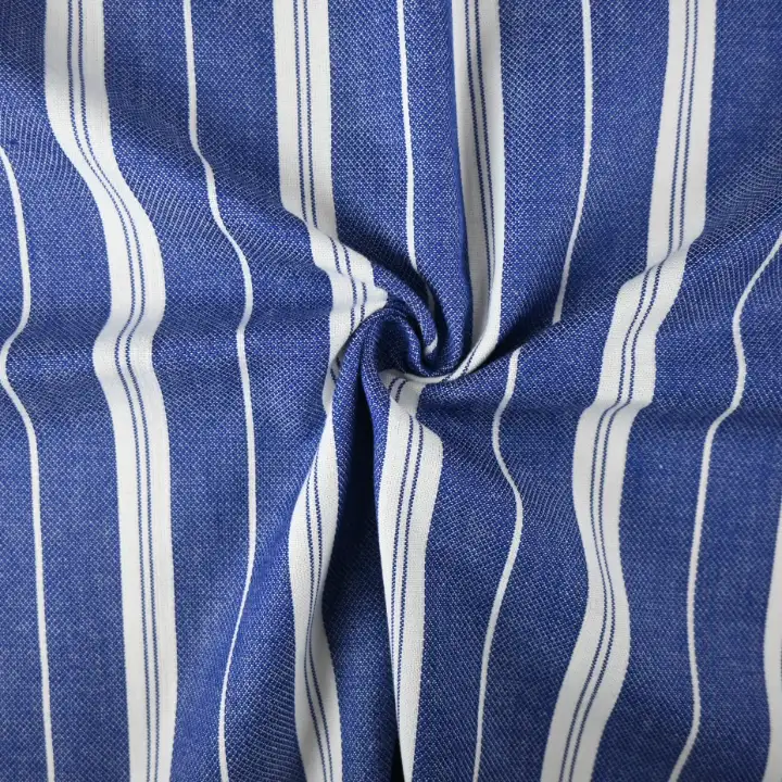 India Fabric for Shirt Cotton Plain Natural Woven Fabric COTTON BLUE / WHITE color buy from India wholesaler bulk order at wholesale price free worldwide shipping Alibaba
