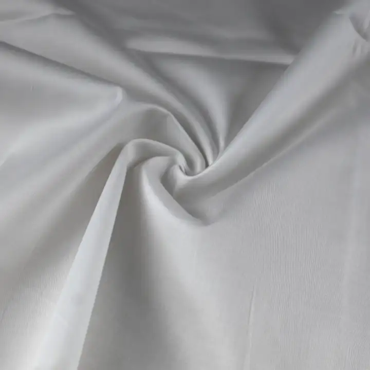 India Fabric for Shirt Cotton Plain Natural Woven Fabric COTTON SPANDEX WHITE color buy from India wholesaler bulk order at wholesale price free worldwide shipping Alibaba