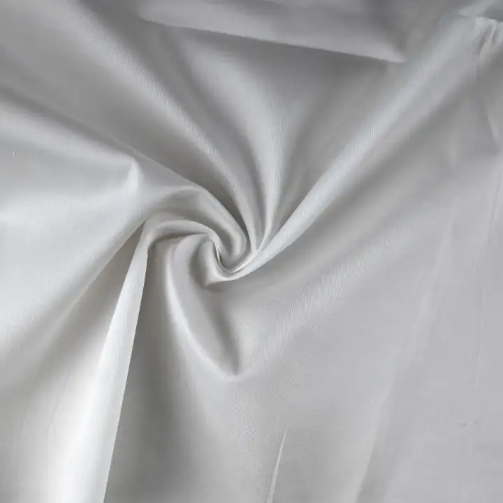 India Fabric for Shirt Cotton Plain Natural Woven Fabric COTTON SPANDEX WHITE color buy from India wholesaler bulk order at wholesale price free worldwide shipping Alibaba