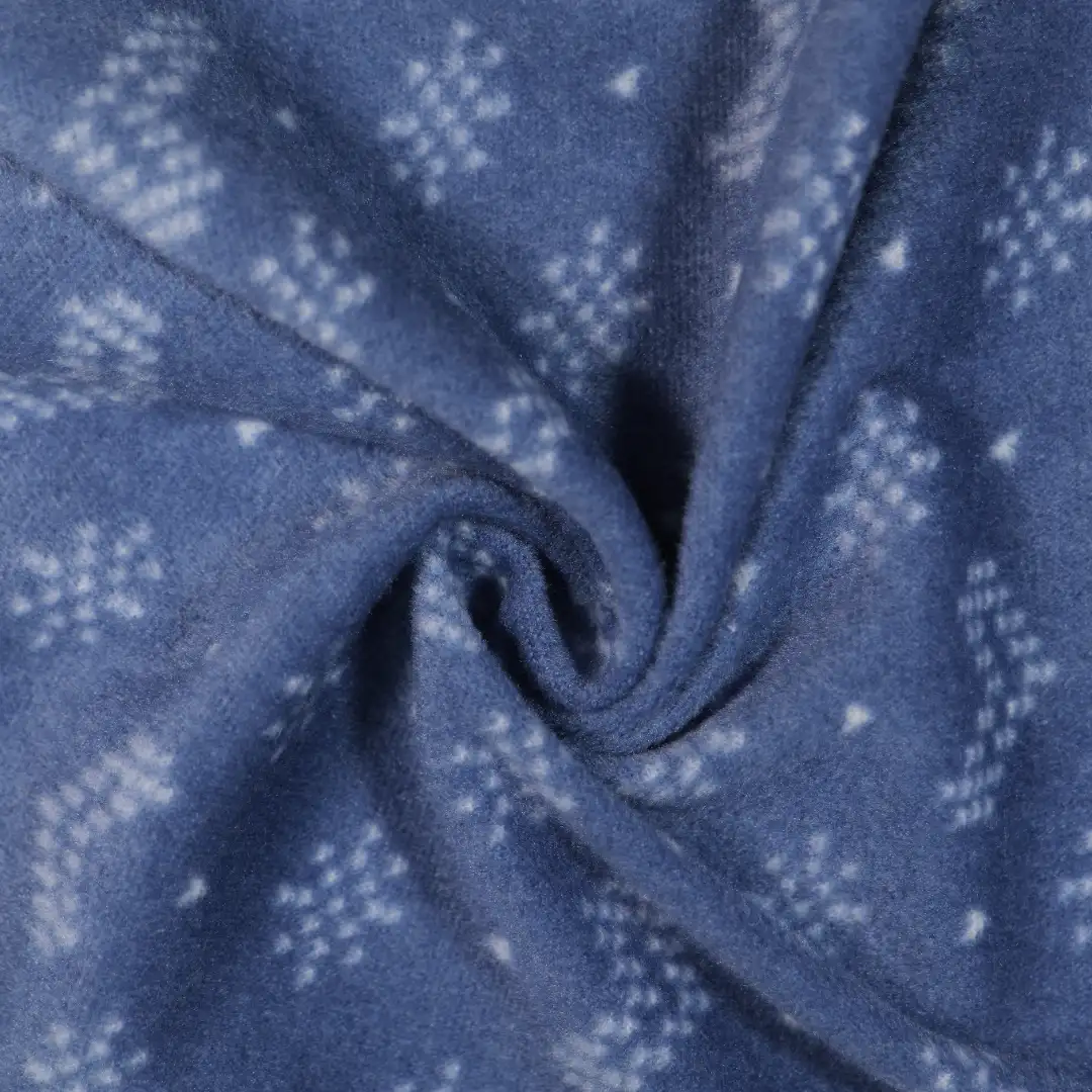 China Fabric for Loungewear Double-side fleece Knit Fabric Polyester blue color buy from China wholesaler bulk order at wholesale price free worldwide shipping Alibaba
