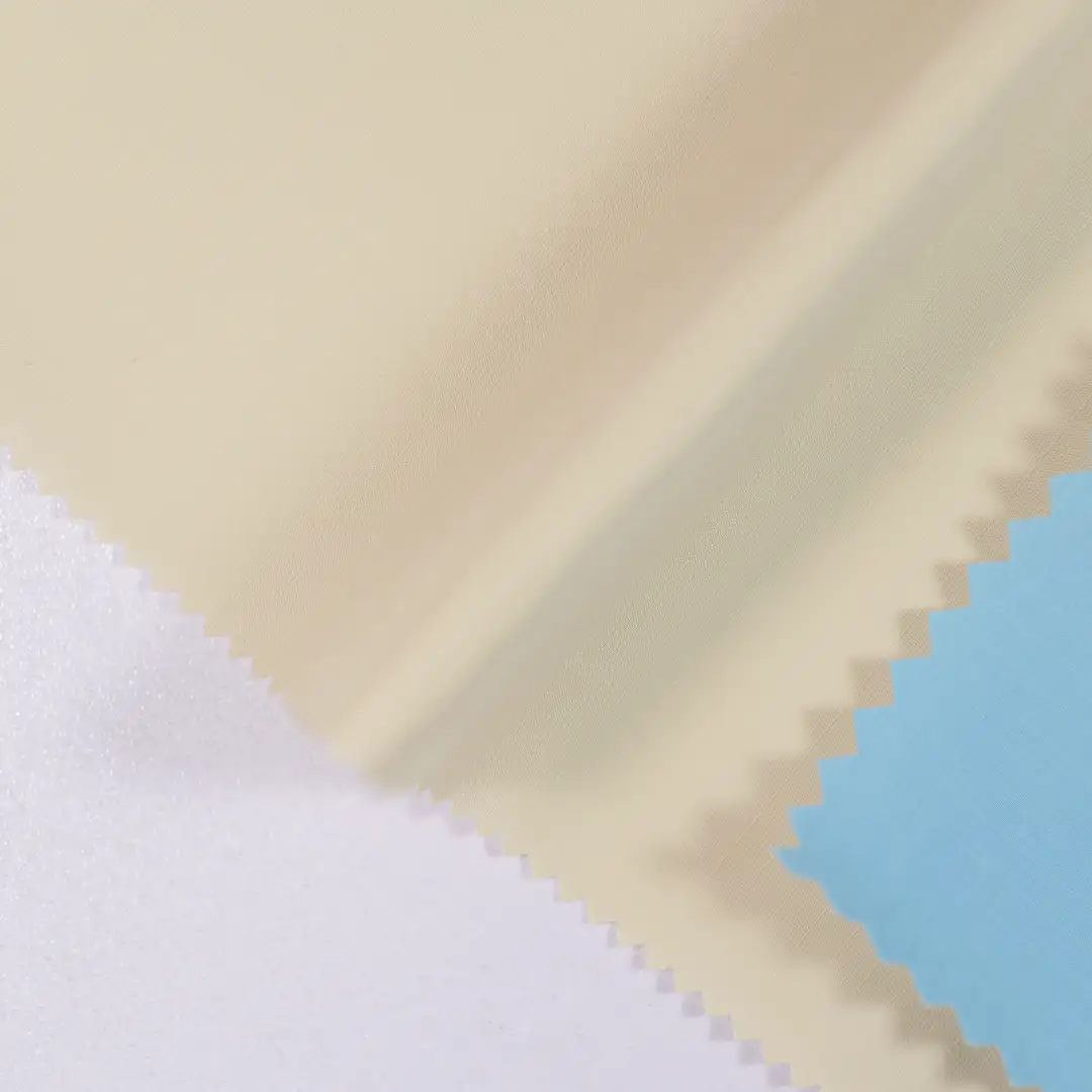 China Fabric for Jackets,Trench Coat Composite fabric Synthetic Woven Fabric Polyester Khaki color buy from China wholesaler bulk order at wholesale price free worldwide shipping Alibaba