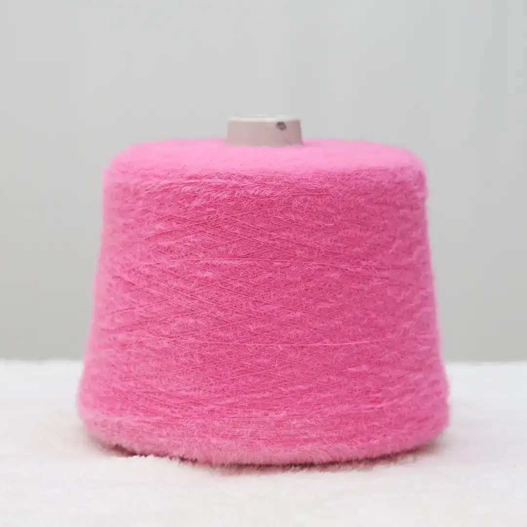 China Yarn for Ladies Vest (Sweater),Open Cardigan (Sweater),Round Neck Pullover (Sweater),V-Neck Button Down Vest (Sweater),Womens Belted Jacket Feather Yarn Fancy Yarn Nylon Rose Red color buy from China wholesaler bulk order at wholesale price free worldwide shipping Alibaba