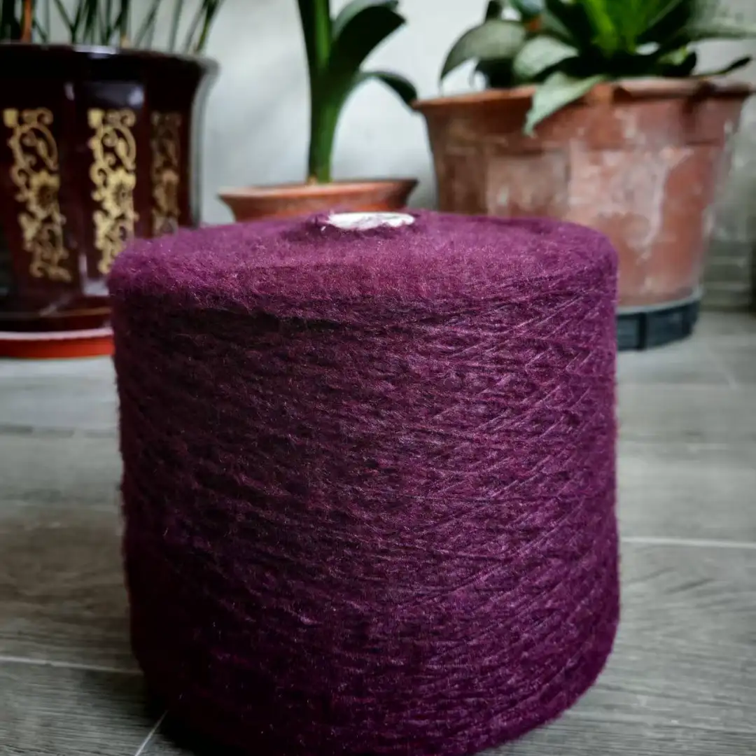 China Yarn for Open Cardigan (Sweater),Full-Zipper Cardigan (Sweater),Half-Zipper Cardigan (Sweater),Shirt Long Sleeve Button (Sweater) Mossy Yarn Fancy Yarn Recycled Polyester Recycled Wool wine red color buy from China wholesaler bulk order at wholesale price free worldwide shipping Alibaba