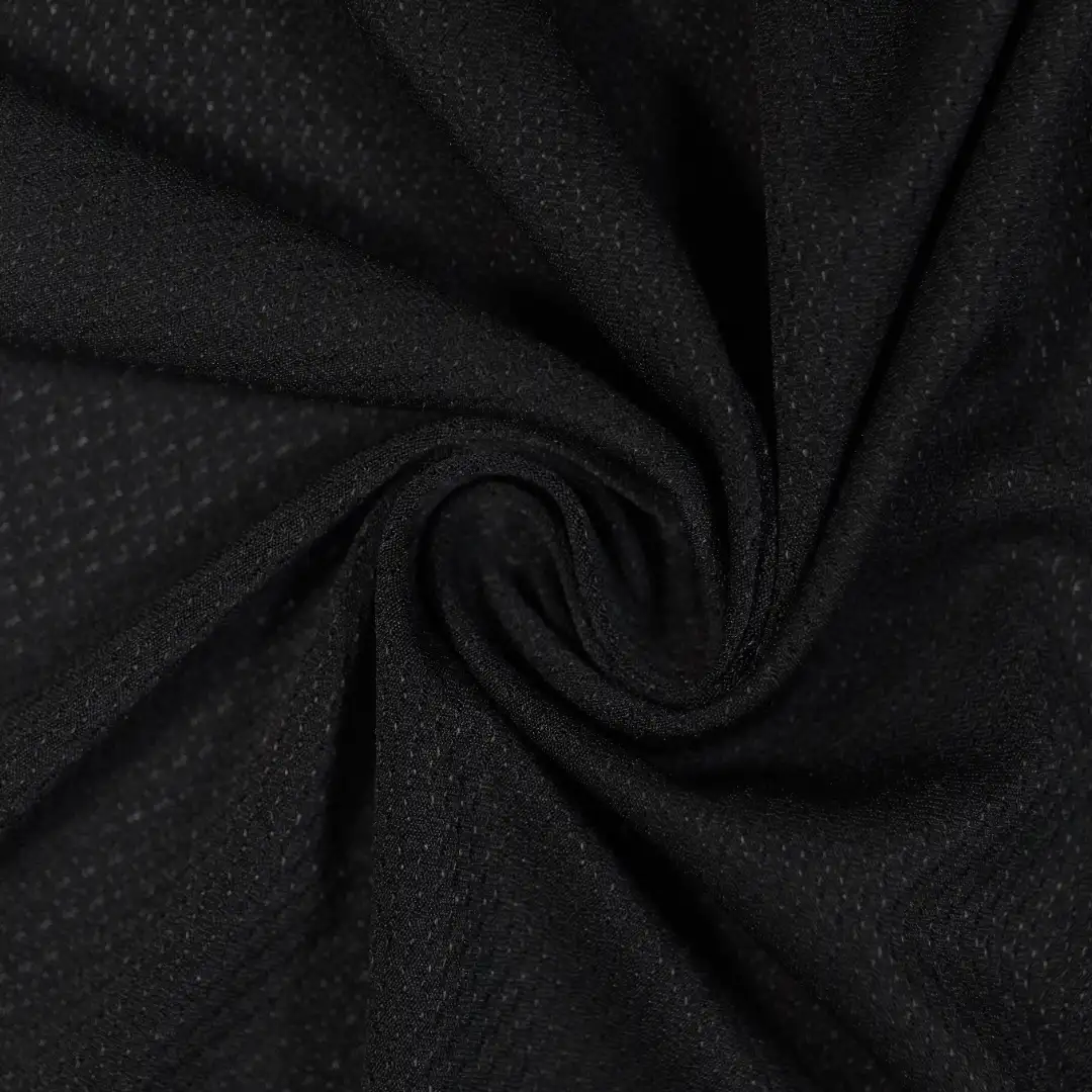 China Fabric for T-Shirt,Polo Shirt Mesh Knit Fabric Nylon Spandex black color buy from China wholesaler bulk order at wholesale price free worldwide shipping Alibaba