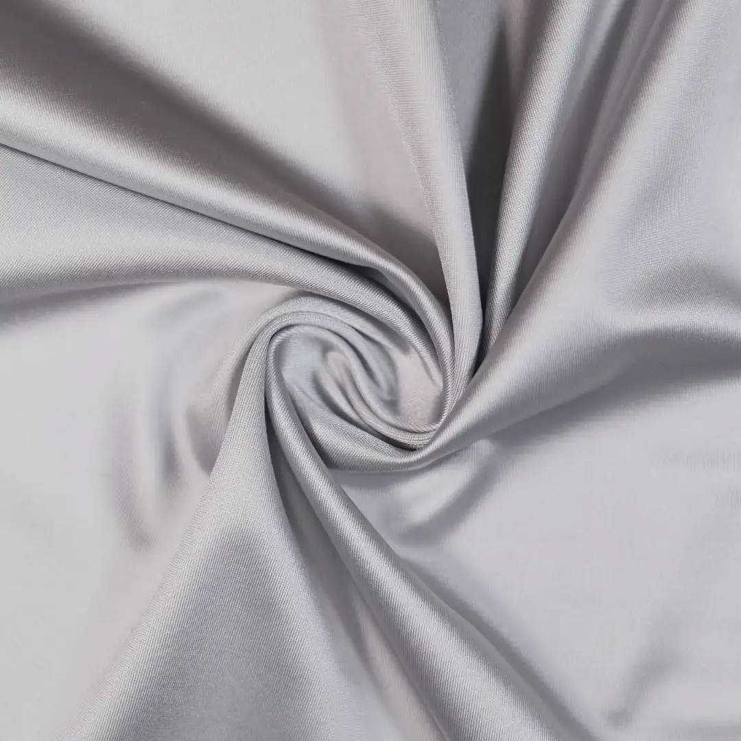 China Fabric for Yoga Clothes,Swimsuits Tricot Knit Fabric Nylon Spandex Silver color buy from China wholesaler bulk order at wholesale price free worldwide shipping Alibaba