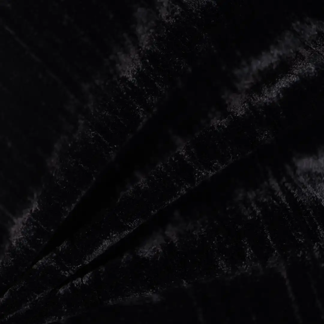 China Fabric for Jackets Fleece Knit Fabric Polyester black color buy from China wholesaler bulk order at wholesale price free worldwide shipping Alibaba