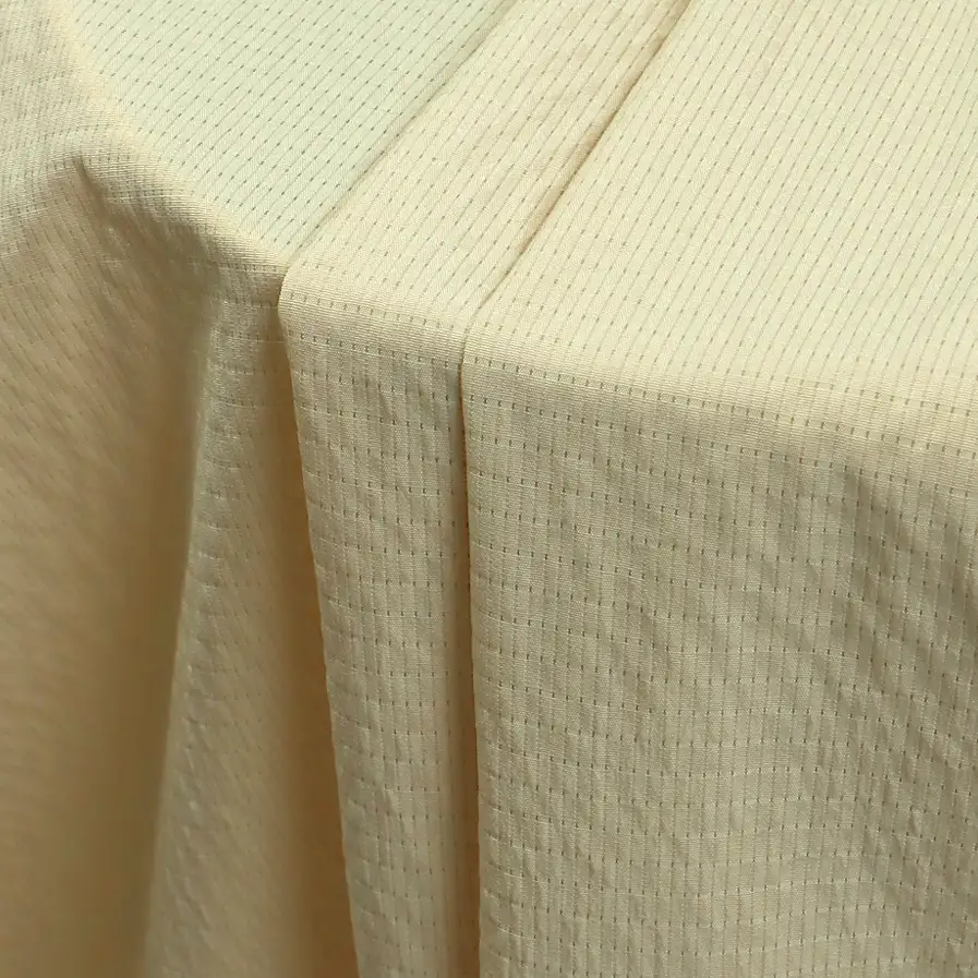 China Fabric for Shirt,Over Shirt,Tank Wrap Midi Dress Jacquard Synthetic Woven Fabric Polyester light coffee color buy from China wholesaler bulk order at wholesale price free worldwide shipping Alibaba