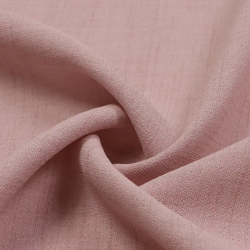 China Fabric for Shirt,Pants,Skirt,Girls Ruffled V-Neck Dress,Girls Smocked Long-Sleeve Shirt Four-way Stretch (Bi-Stretch) Synthetic Woven Fabric Polyester Pink color buy from China wholesaler bulk order at wholesale price free worldwide shipping Alibaba
