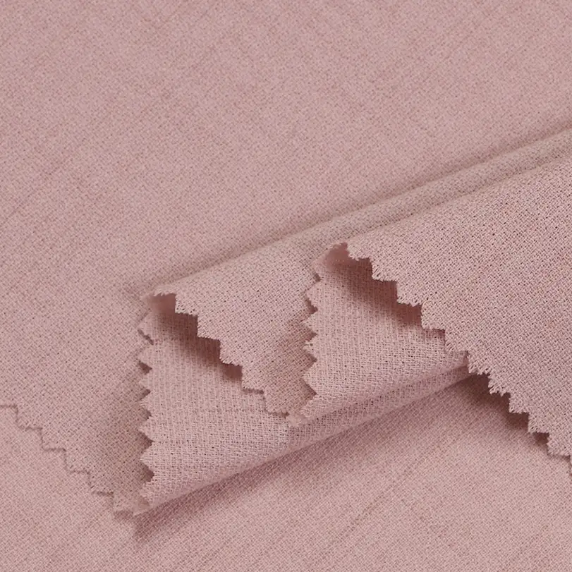 China Fabric for Shirt,Pants,Skirt,Girls Ruffled V-Neck Dress,Girls Smocked Long-Sleeve Shirt Four-way Stretch (Bi-Stretch) Synthetic Woven Fabric Polyester Pink color buy from China wholesaler bulk order at wholesale price free worldwide shipping Alibaba