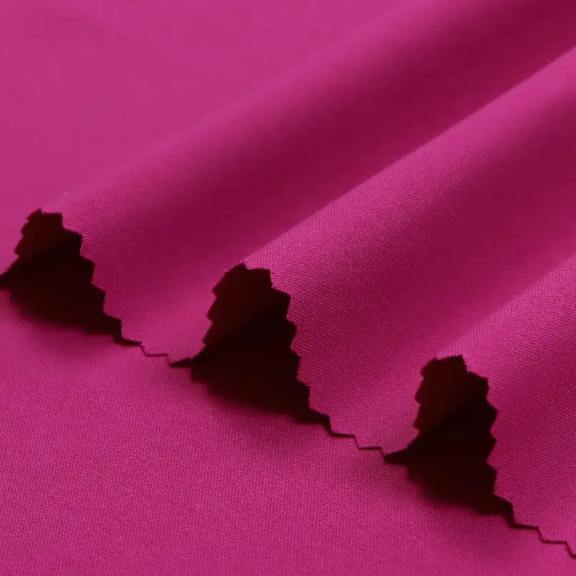 China Fabric for Pants,Skirt,Suit Four-way Stretch (Bi-Stretch) Synthetic Woven Fabric Polyester hot pink color buy from China wholesaler bulk order at wholesale price free worldwide shipping Alibaba