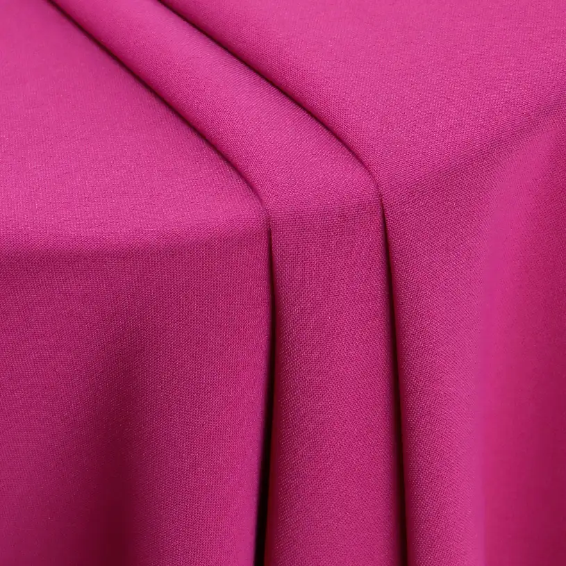 China Fabric for Pants,Skirt,Suit Four-way Stretch (Bi-Stretch) Synthetic Woven Fabric Polyester hot pink color buy from China wholesaler bulk order at wholesale price free worldwide shipping Alibaba