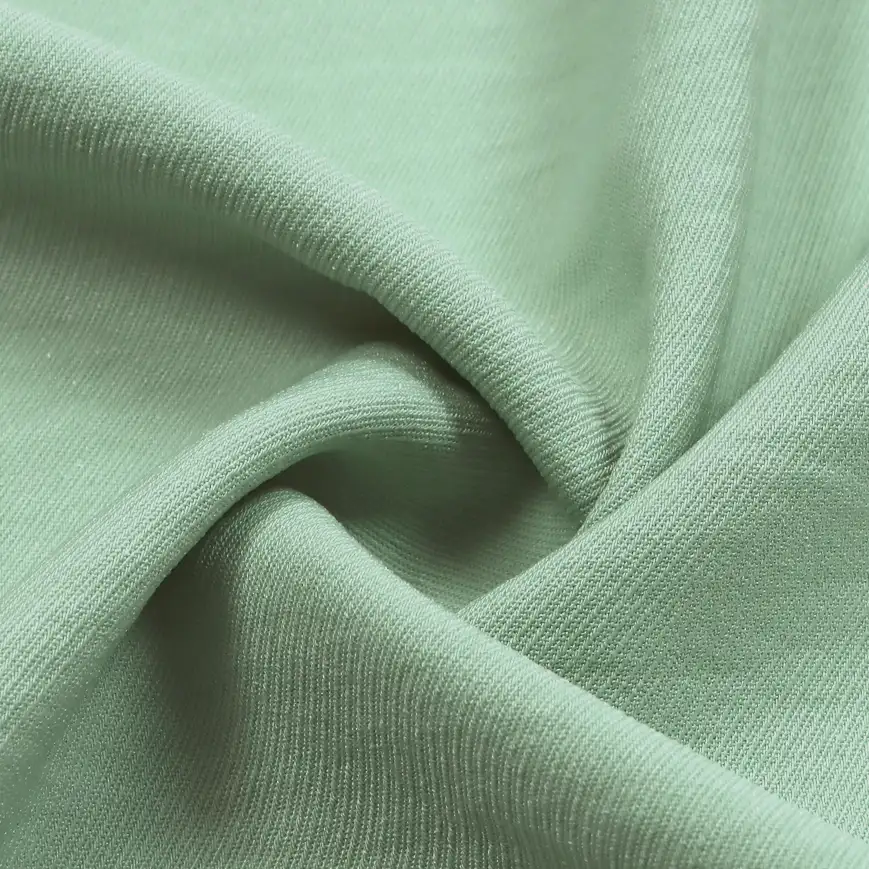 China Fabric for Shirt,Pants,Skirt,Shawl Frill Collar Short Sleeve Dress,Tank Midi Dress,Flare Midi Skirt Four-way Stretch (Bi-Stretch) Synthetic Woven Fabric Polyester light green color buy from China wholesaler bulk order at wholesale price free worldwide shipping Alibaba