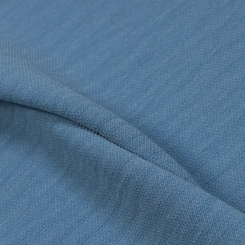 China Fabric for Shirt,Pants,Crop Top,Skirt Four-way Stretch (Bi-Stretch) Synthetic Woven Fabric Polyester blue color buy from China wholesaler bulk order at wholesale price free worldwide shipping Alibaba