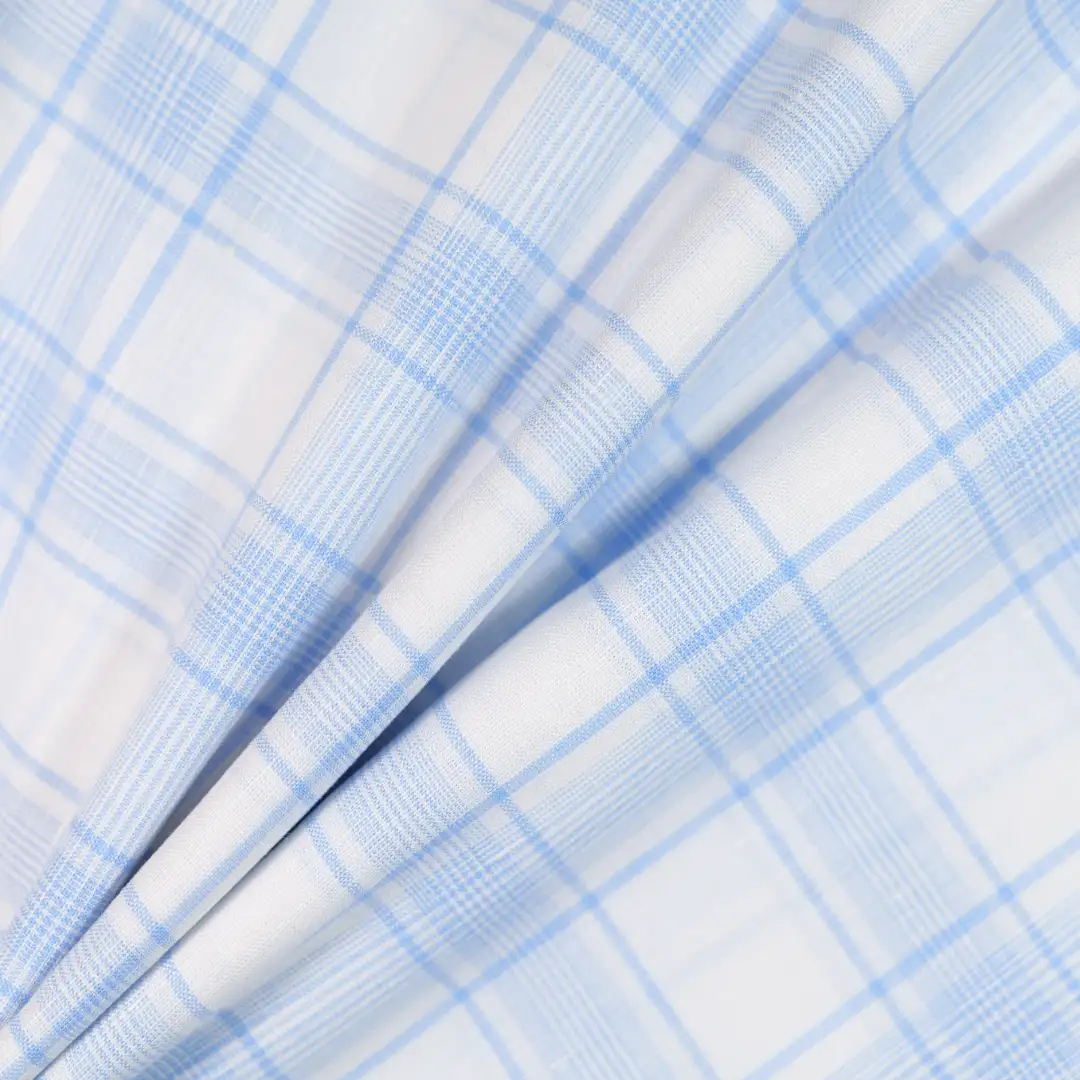 China Fabric for Shirt,T-Shirt,Crop Top Linen/Cotton Plain Natural Woven Fabric Flax Cotton blue color buy from China wholesaler bulk order at wholesale price free worldwide shipping Alibaba