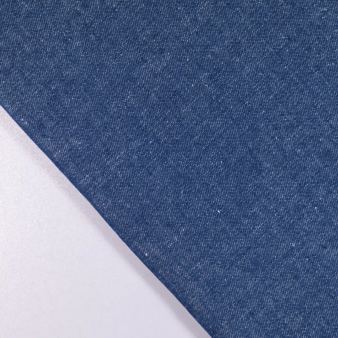 China Fabric for Shirt,Pants,Skirt Linen/Cotton Plain Natural Woven Fabric Cotton Flax navy color buy from China wholesaler bulk order at wholesale price free worldwide shipping Alibaba
