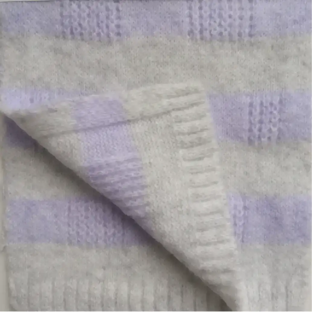 China Yarn for Ladies Vest (Sweater) Mossy Yarn Fancy Yarn Polyester Elastane Grey/Purple color buy from China wholesaler bulk order at wholesale price free worldwide shipping Alibaba