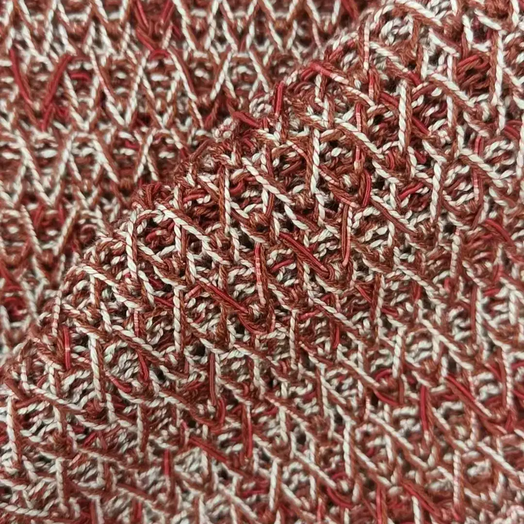 China Yarn for Ladies Vest (Sweater),Open Cardigan (Sweater),Knitted Jacket (Sweater),Hoodie  (Sweater),Kids Rounded Cardigan (Sweater) Double Twist Spun Regular Yarn Acrylic Nylon 夹花砖红 color buy from China wholesaler bulk order at wholesale price free worldwide shipping Alibaba